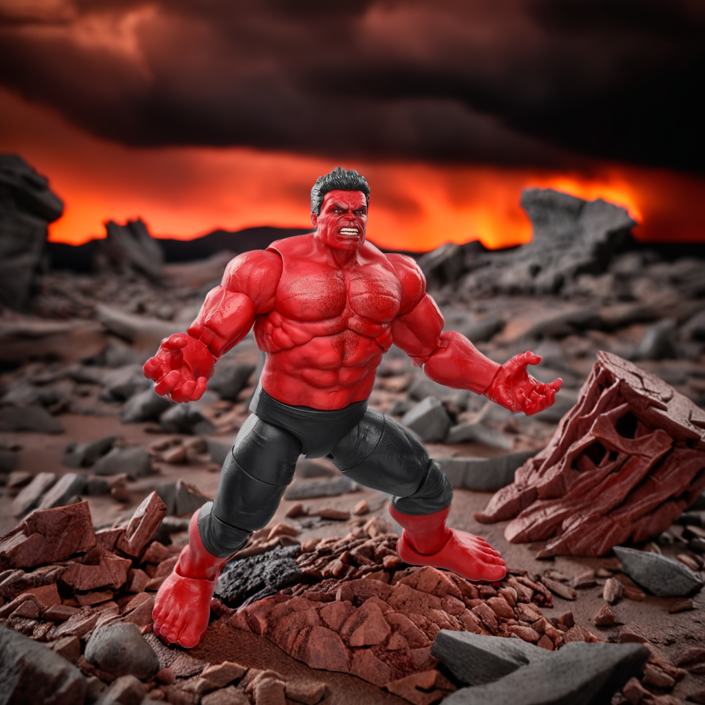 Marvel Legends Series Red Hulk, Captain America: Brave New World Collectible Deluxe 6 Inch Action Figure