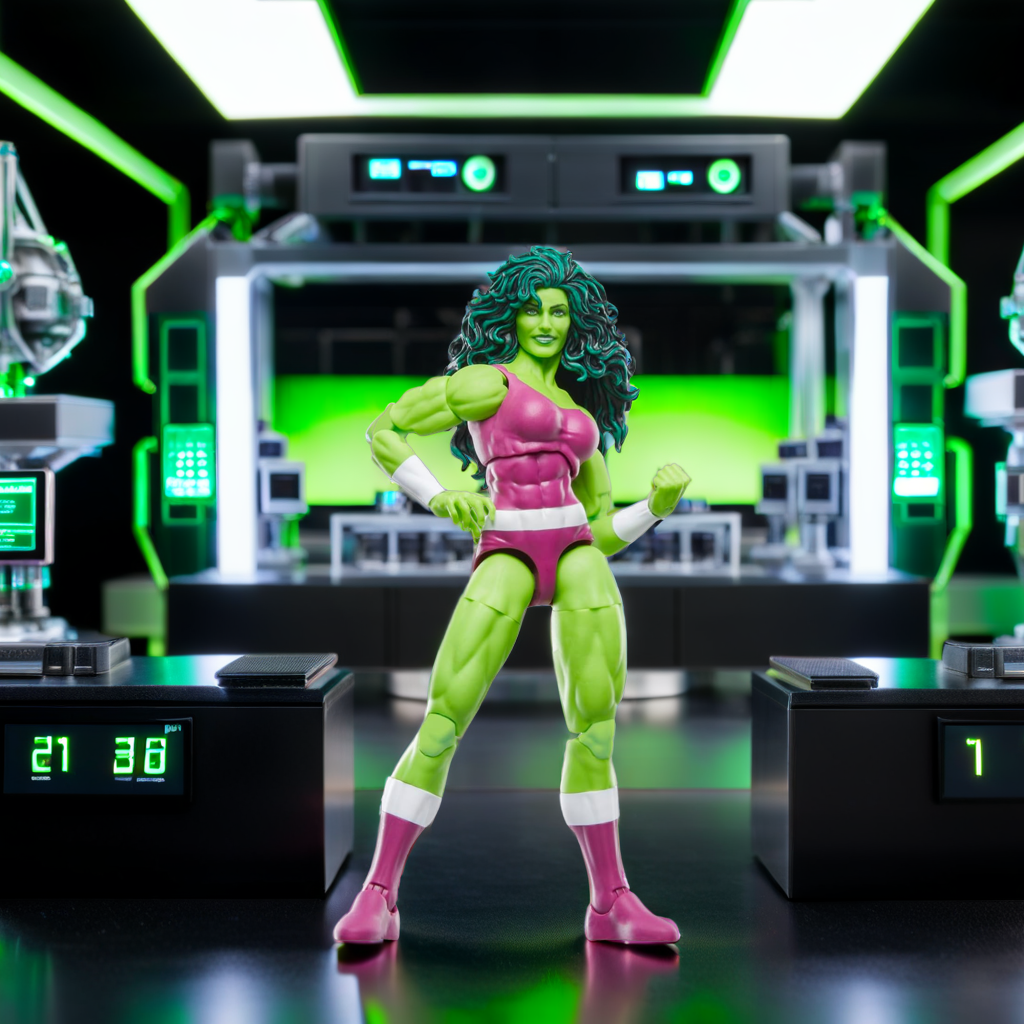 Marvel Legends Series She-Hulk, Iron Man Comics Collectible 6-Inch Action Figure, Retro-Inspired Blister Card